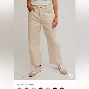 Free People Cream Barrel Jeans NWT size 27